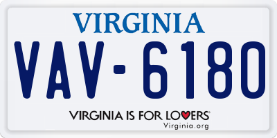 VA license plate VAV6180