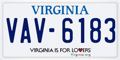 VA license plate VAV6183