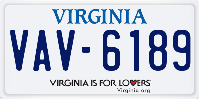 VA license plate VAV6189