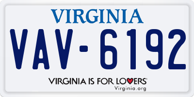 VA license plate VAV6192