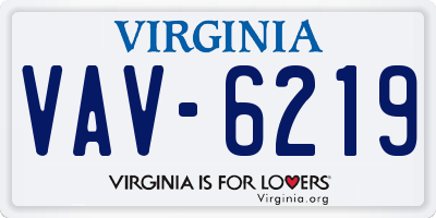 VA license plate VAV6219