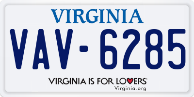 VA license plate VAV6285