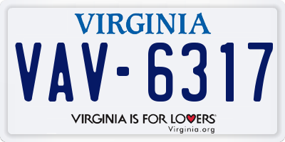 VA license plate VAV6317