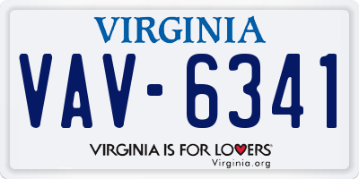 VA license plate VAV6341