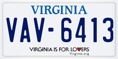VA license plate VAV6413