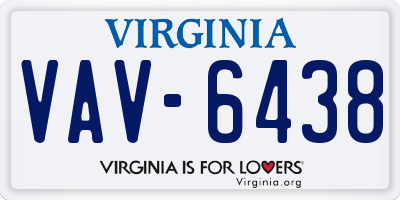 VA license plate VAV6438