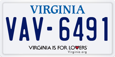 VA license plate VAV6491