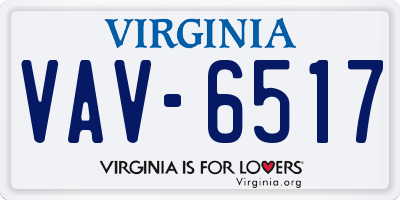 VA license plate VAV6517