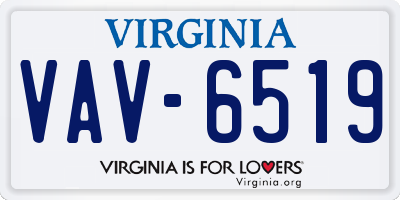 VA license plate VAV6519