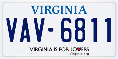 VA license plate VAV6811