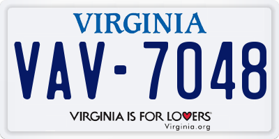 VA license plate VAV7048