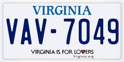 VA license plate VAV7049