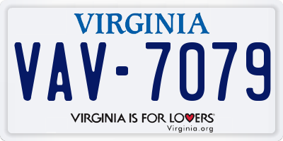 VA license plate VAV7079