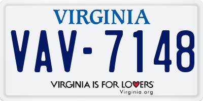 VA license plate VAV7148
