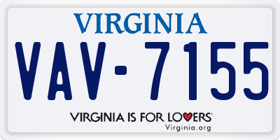 VA license plate VAV7155