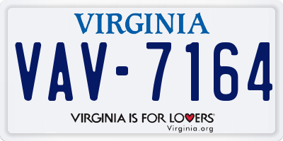 VA license plate VAV7164
