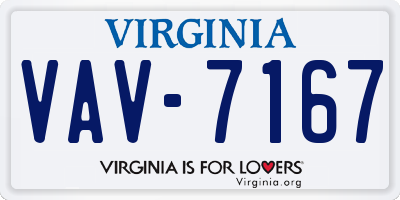 VA license plate VAV7167