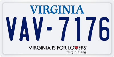 VA license plate VAV7176