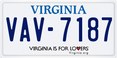 VA license plate VAV7187