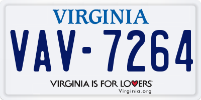 VA license plate VAV7264