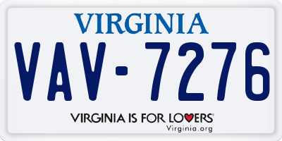 VA license plate VAV7276