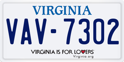 VA license plate VAV7302