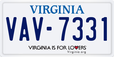 VA license plate VAV7331