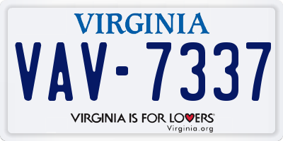 VA license plate VAV7337