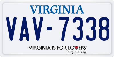 VA license plate VAV7338