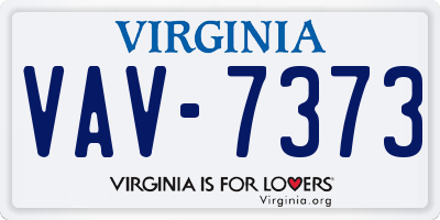 VA license plate VAV7373