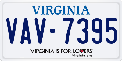VA license plate VAV7395