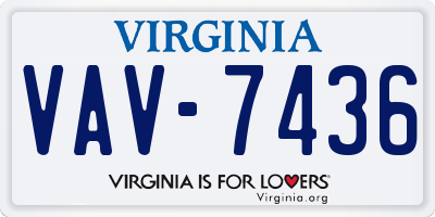 VA license plate VAV7436