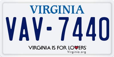 VA license plate VAV7440