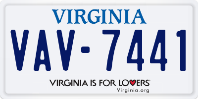 VA license plate VAV7441