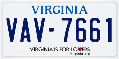 VA license plate VAV7661