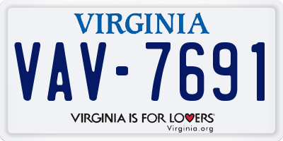 VA license plate VAV7691