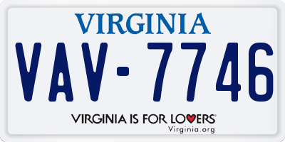 VA license plate VAV7746