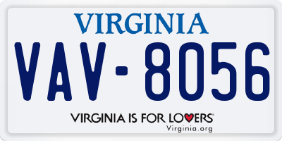VA license plate VAV8056