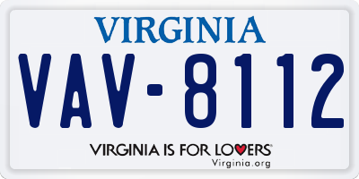 VA license plate VAV8112