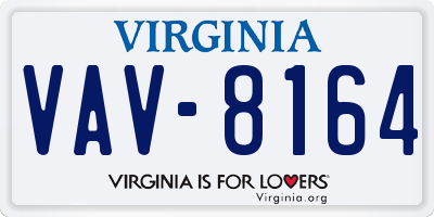 VA license plate VAV8164