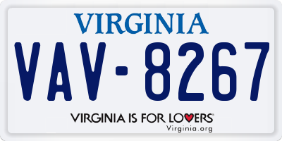 VA license plate VAV8267