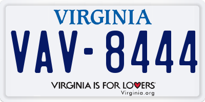 VA license plate VAV8444