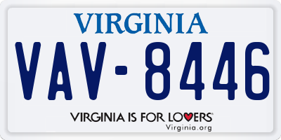VA license plate VAV8446