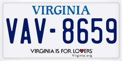 VA license plate VAV8659