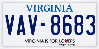VA license plate VAV8683