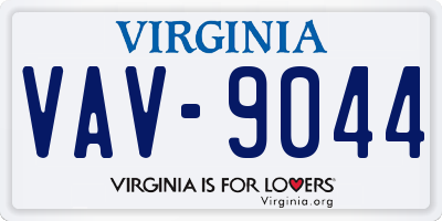 VA license plate VAV9044