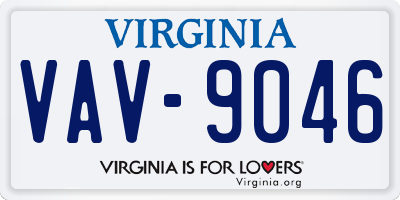 VA license plate VAV9046