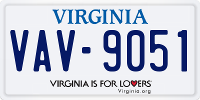 VA license plate VAV9051
