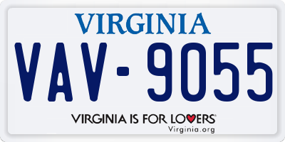 VA license plate VAV9055