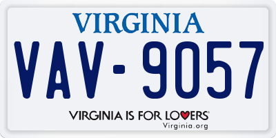 VA license plate VAV9057